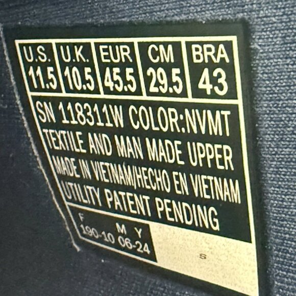 Skechers Men's Wide Fit Hands Free Slip Ins Squad Chaos Solid Tour Sneaker Navy - Picture 3 of 12